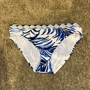Tommy Bahama Blue/White Palm Leaf Bikini Bottoms Small. New without tags.